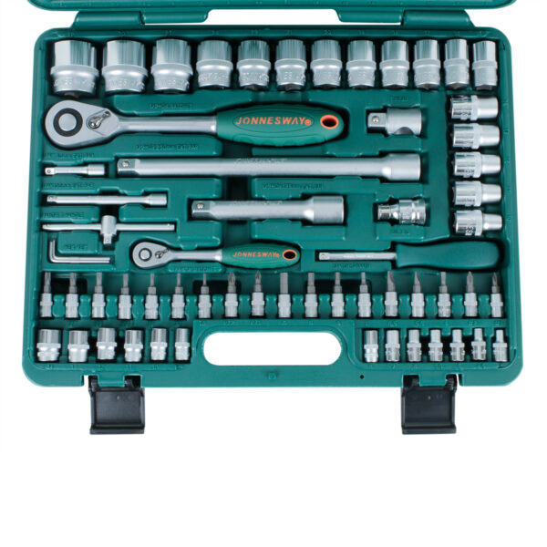 JUEGO de DADOS Jonnesway 1/4" y 1/2" 94 piezas - Imagen 3